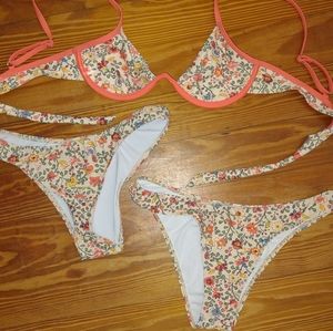 Bikini with small and medium bottoms, small top